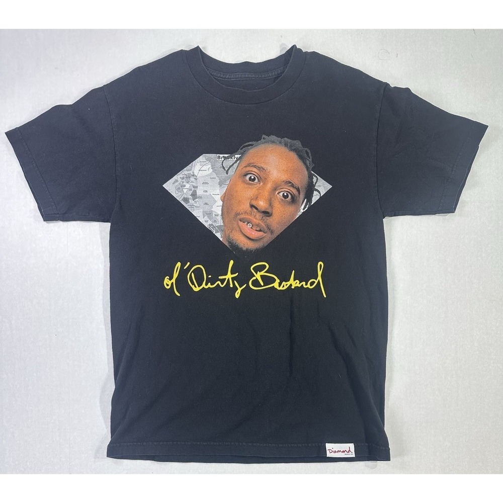 Ol' Dirty Bastard Tee Diamond Supply Co Black Graphic Hip Hop Rap Shirt Size M